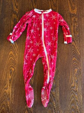 Kickee Pants Red Snowflake PJs